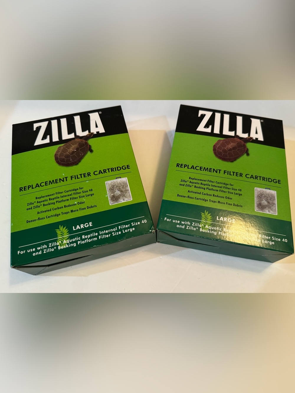 2 Zilla Reptile Terrarium Filter Replacement Cartridges, 3 count, Large